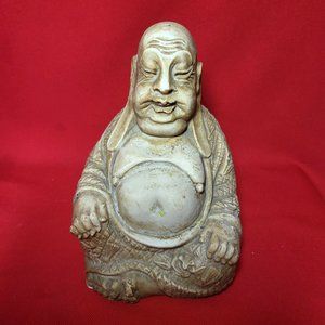 Vintage Heavy Buddha Stone Composite Carving Figurine